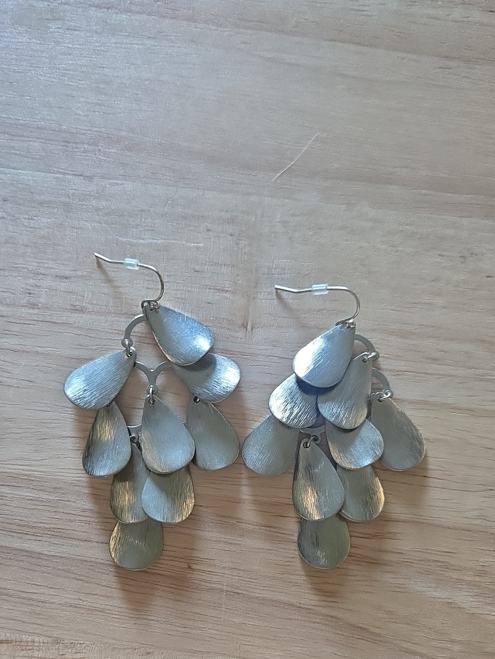 Gold Teardrop Cluster Dangle Earrings - Elegant Women Jewelry